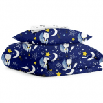 Children's set of bed linen BEARS NIGHT SKY / eyelashes / - image-0